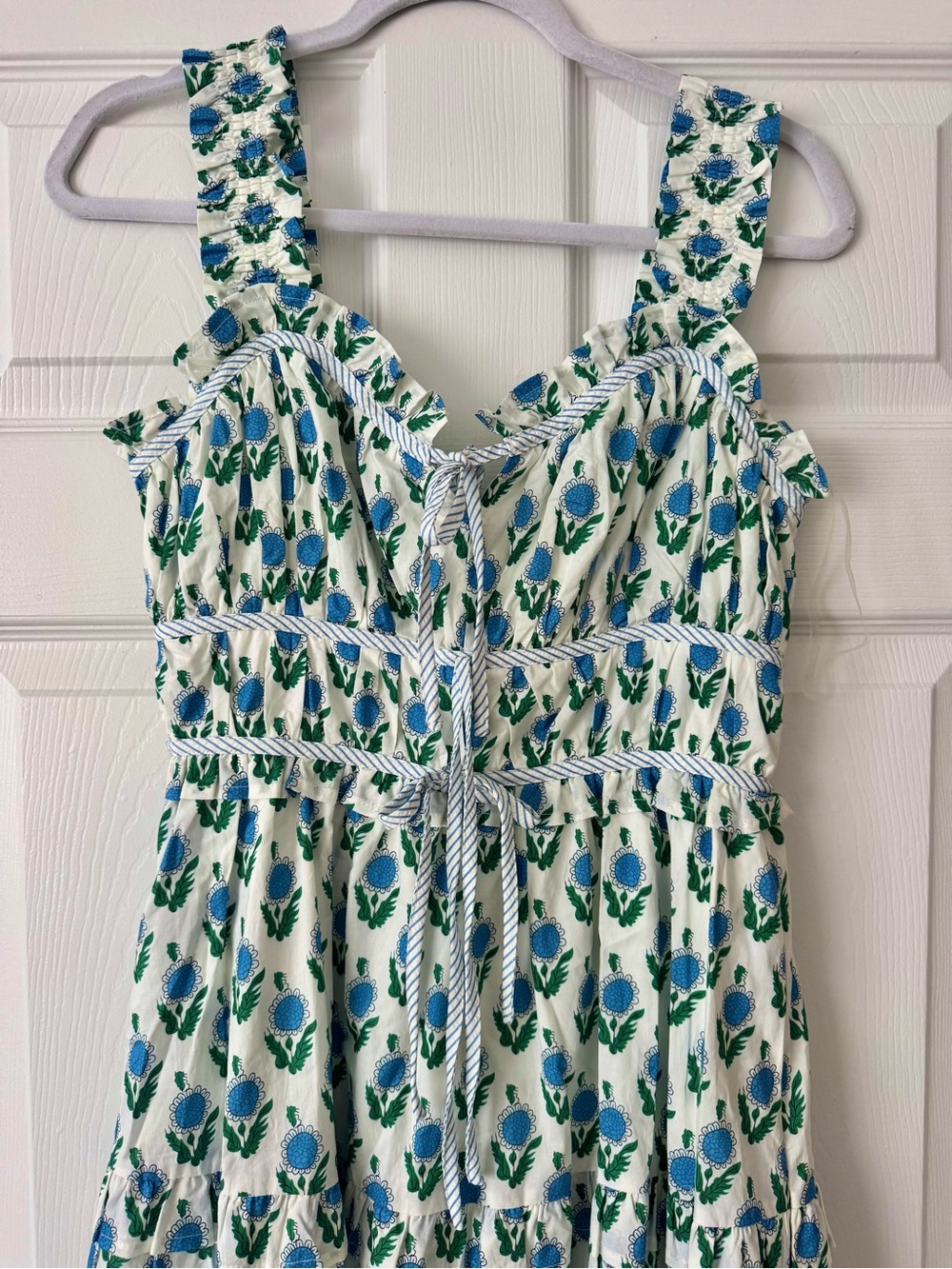 Entro The Chance Off White Floral Midi Dress Size Small - Picture 3 of 5